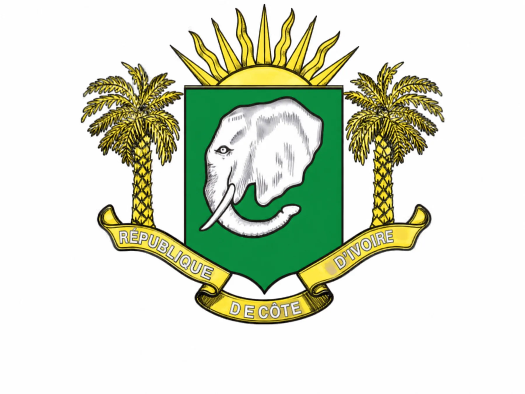 Emblème de la République de Côte d’Ivoire fourni par le client